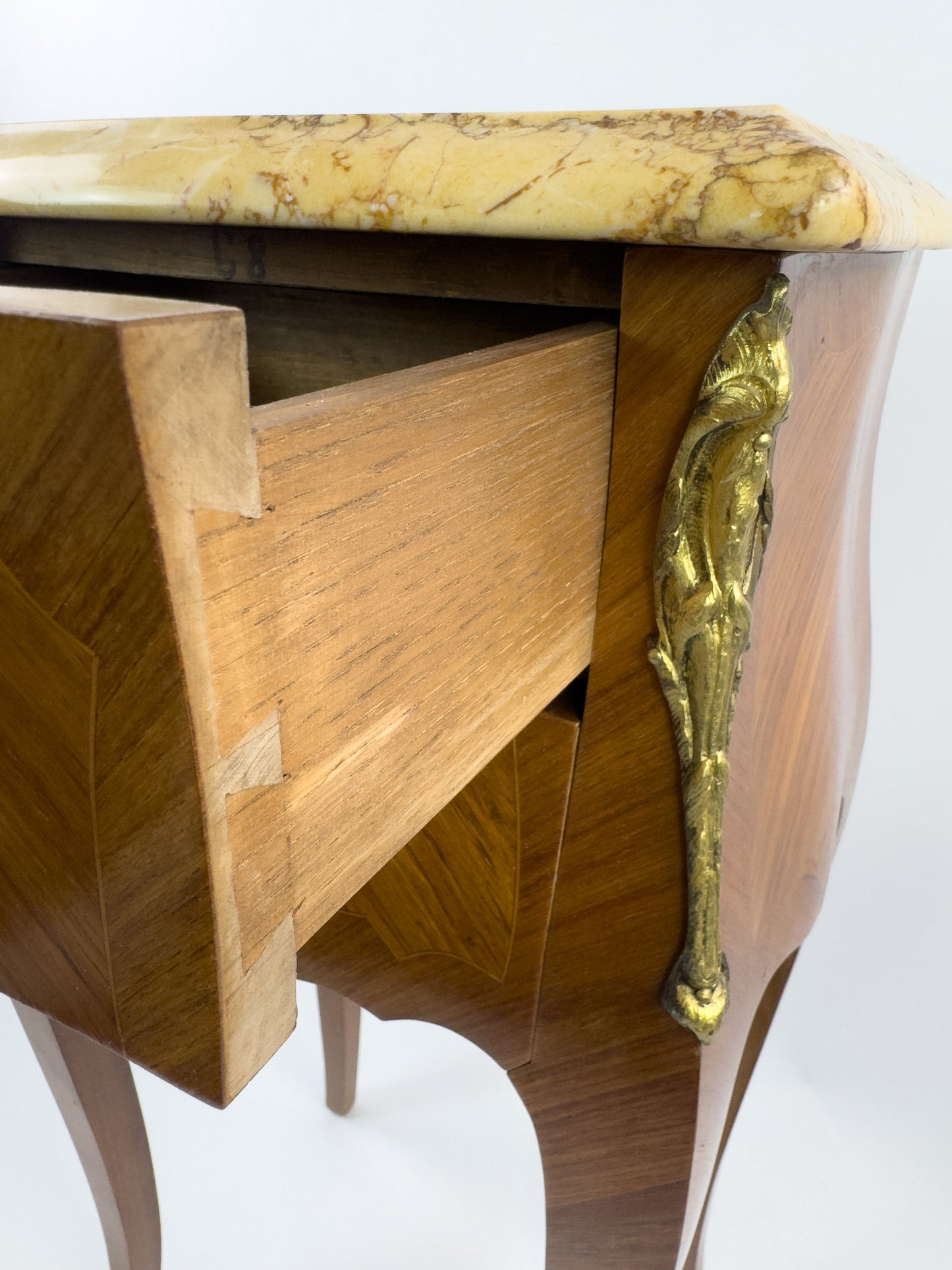 Antique French Empire Mahogany Gueridon with Marble Top & Gilt Metal Mounts