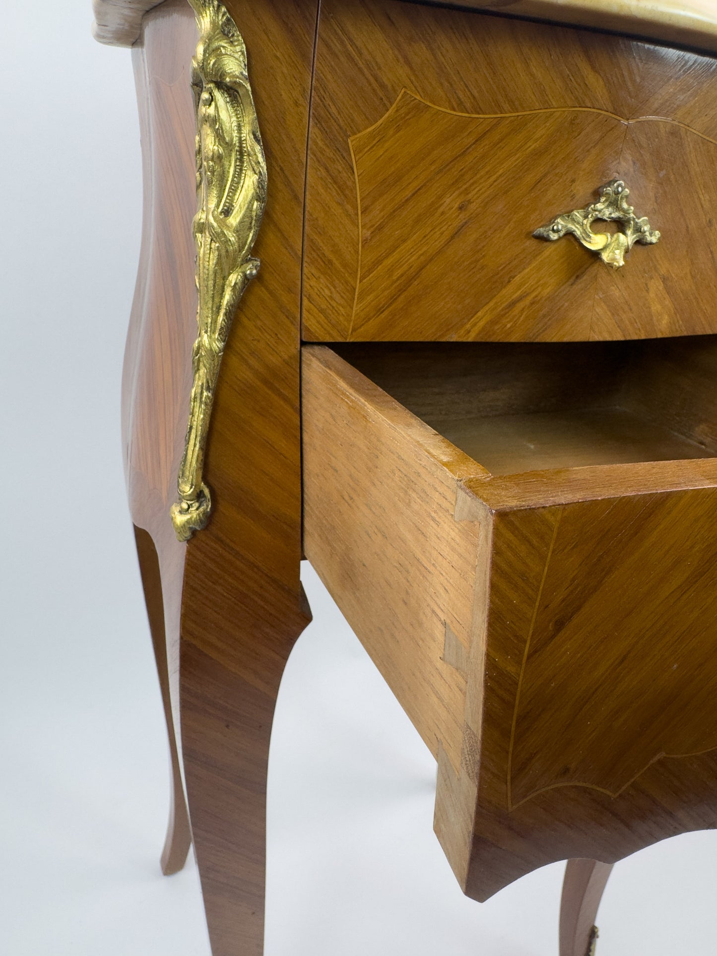 Antique French Empire Mahogany Gueridon with Marble Top & Gilt Metal Mounts