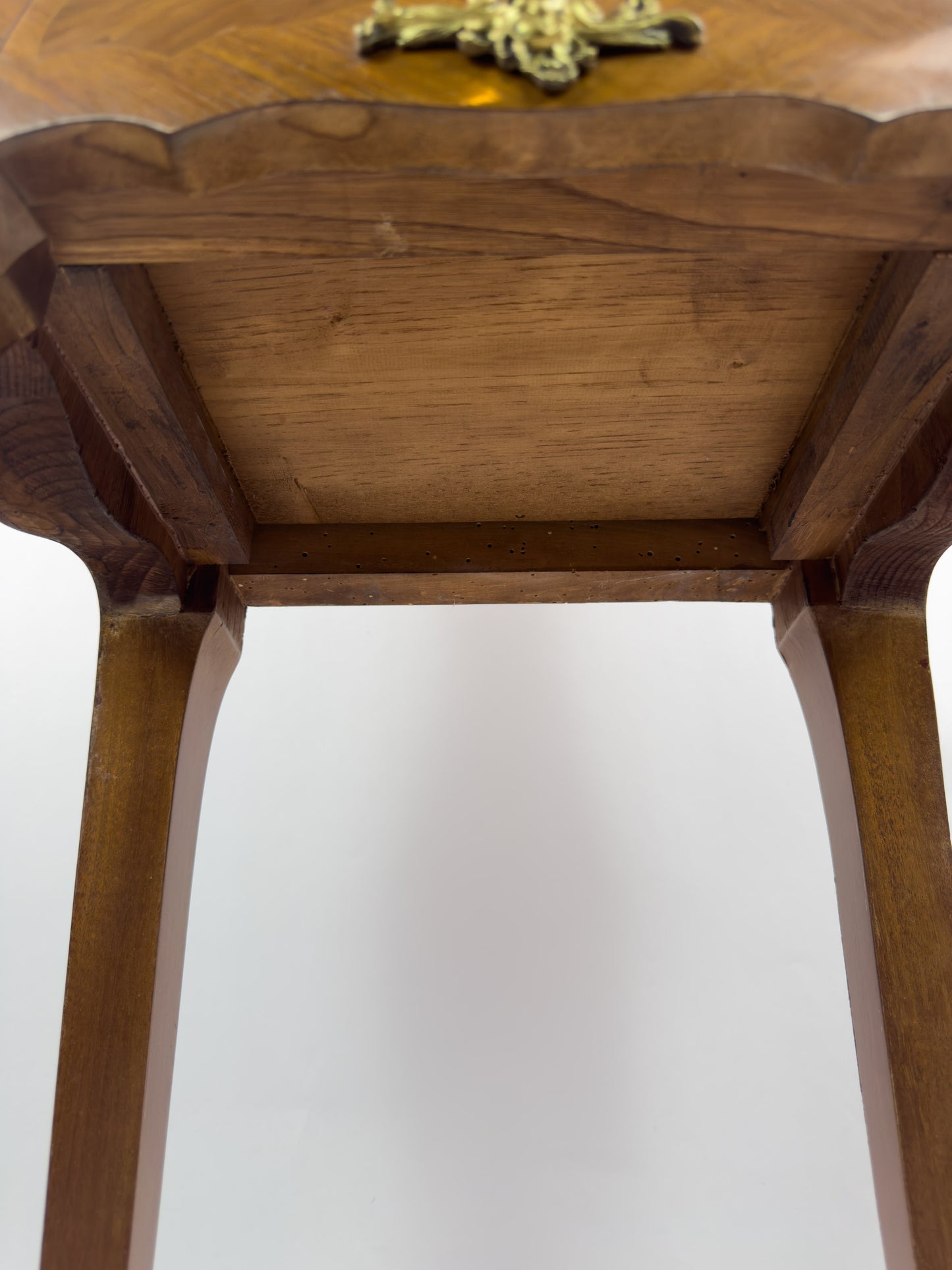 Antique French Empire Mahogany Gueridon with Marble Top & Gilt Metal Mounts