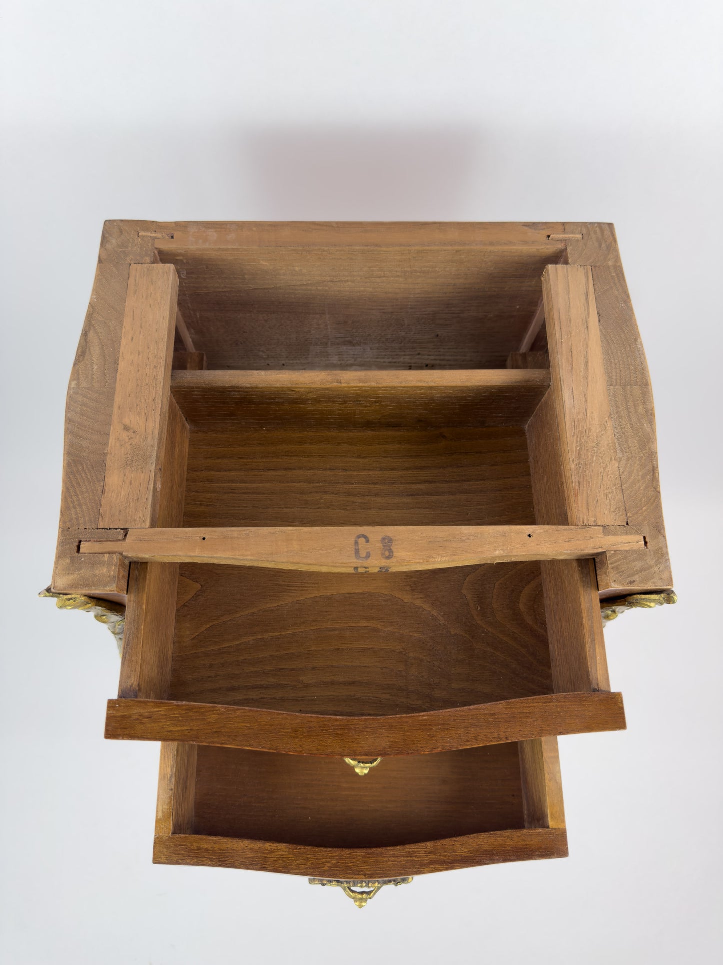 Antique French Empire Mahogany Gueridon with Marble Top & Gilt Metal Mounts