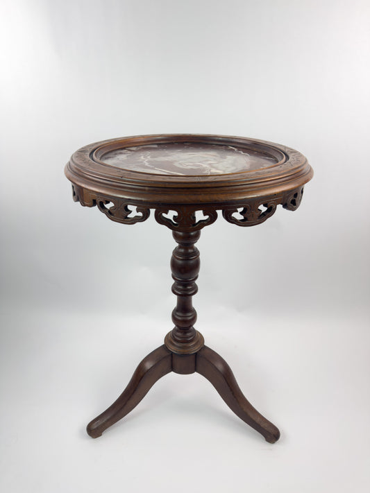 French Gueridon Side Table with Marble Top, Circa 1880–1900
