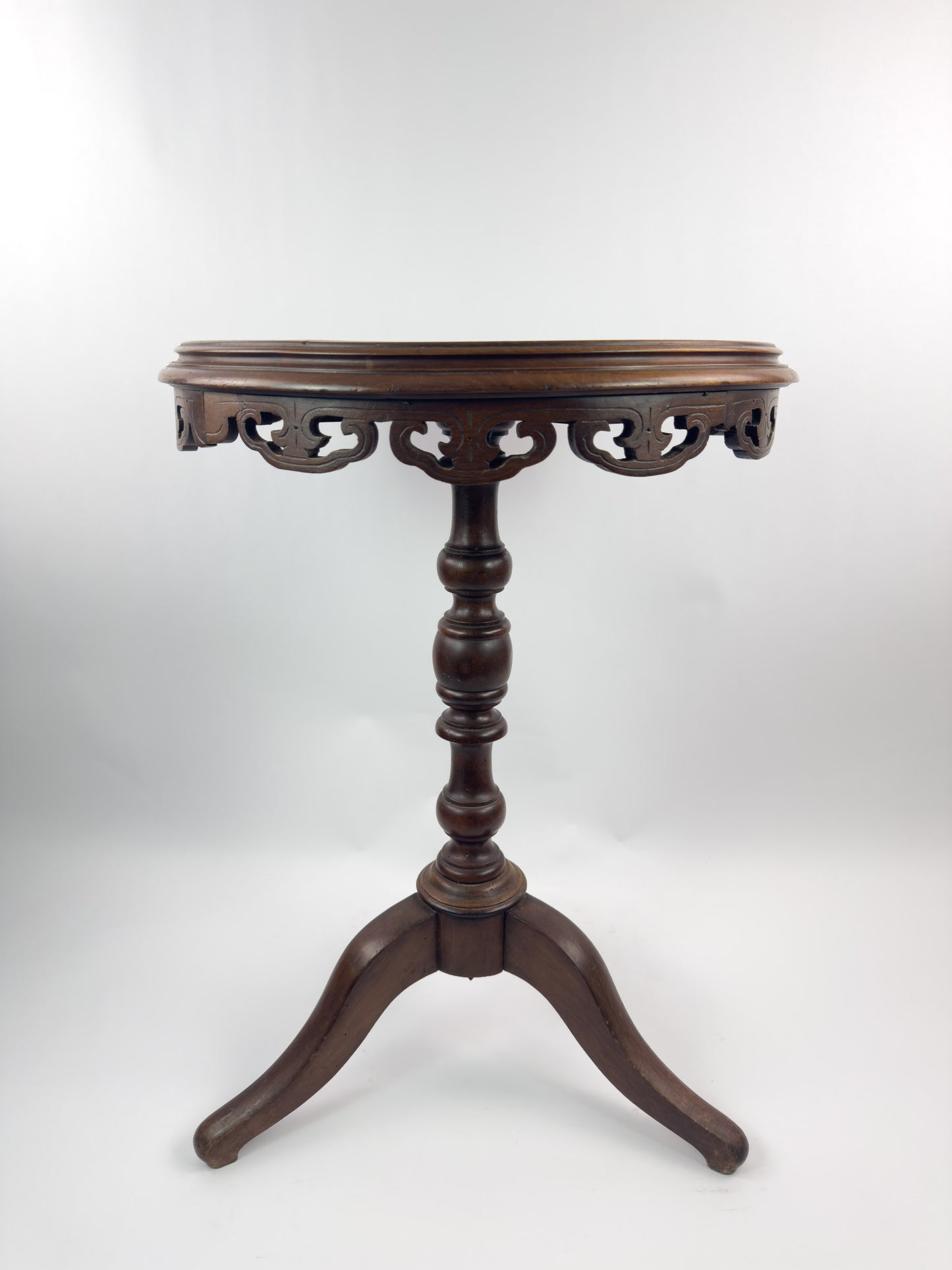 French Gueridon Side Table with Marble Top, Circa 1880–1900