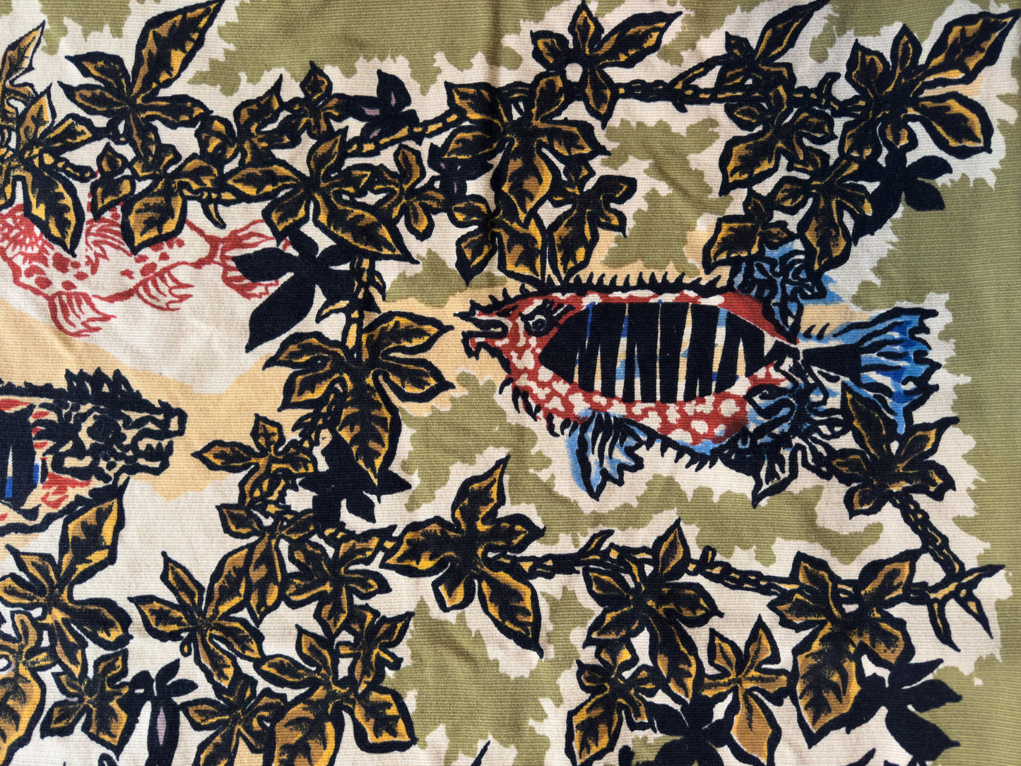 Jean Lurçat “L’Acquarium” French Modernist Wool Tapestry, Corot Paris, 1960s