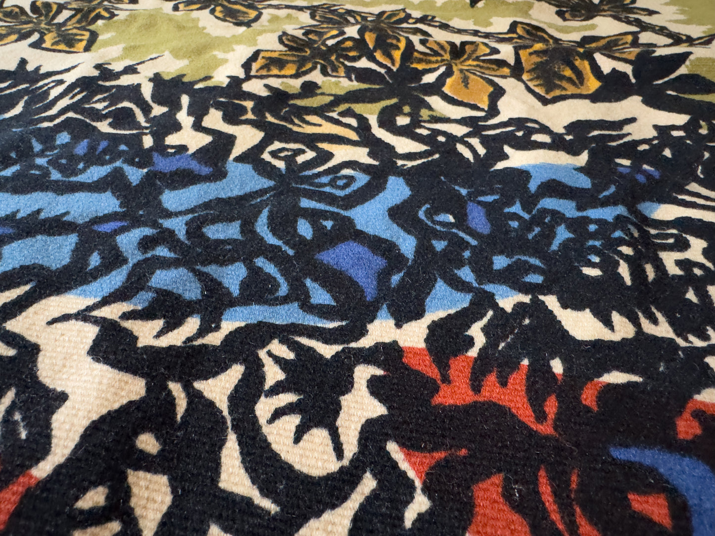 Jean Lurçat “L’Acquarium” French Modernist Wool Tapestry, Corot Paris, 1960s