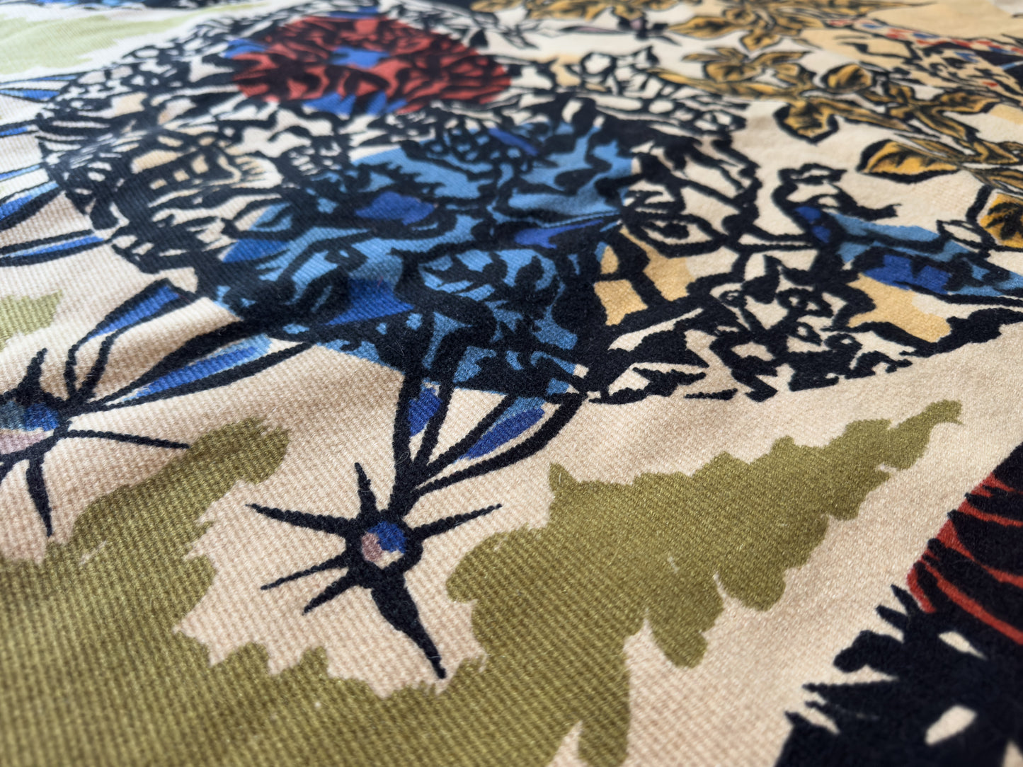 Jean Lurçat “L’Acquarium” French Modernist Wool Tapestry, Corot Paris, 1960s