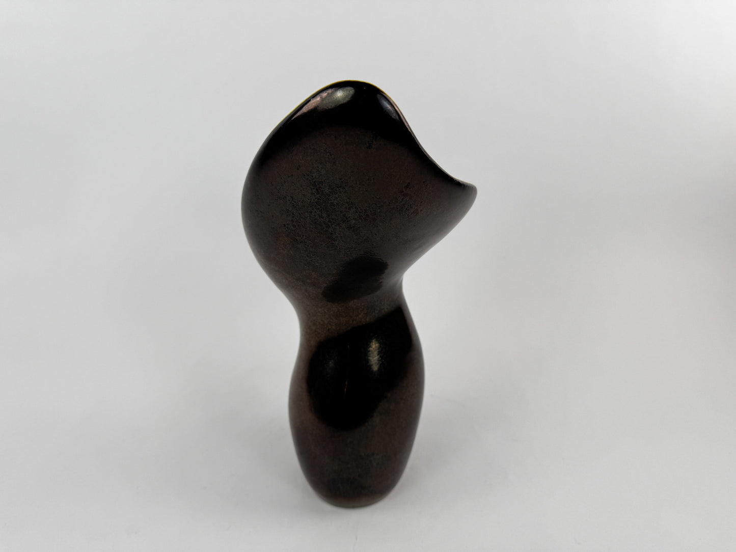 Ceramidi Sculptural Ceramic Vase with Yellow Glaze, Mid-Century French Studio Pottery