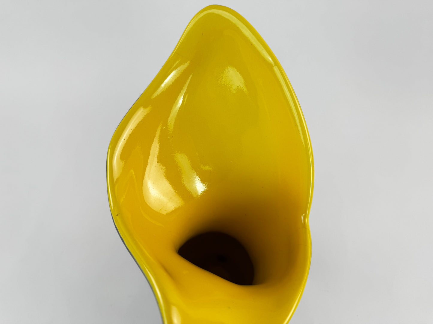 Ceramidi Sculptural Ceramic Vase with Yellow Glaze, Mid-Century French Studio Pottery