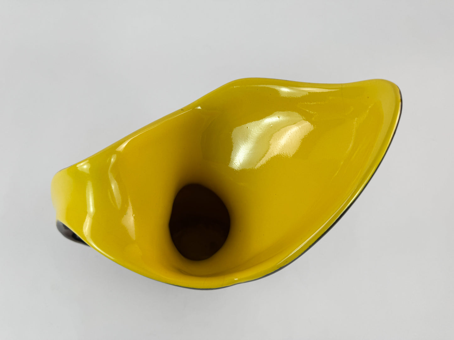 Ceramidi Sculptural Ceramic Vase with Yellow Glaze, Mid-Century French Studio Pottery