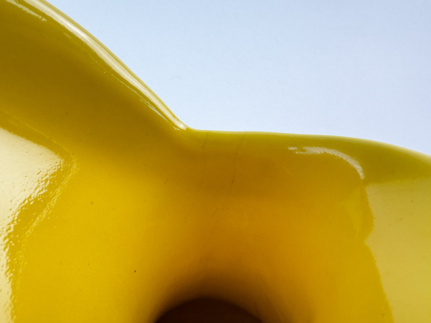 Ceramidi Sculptural Ceramic Vase with Yellow Glaze, Mid-Century French Studio Pottery