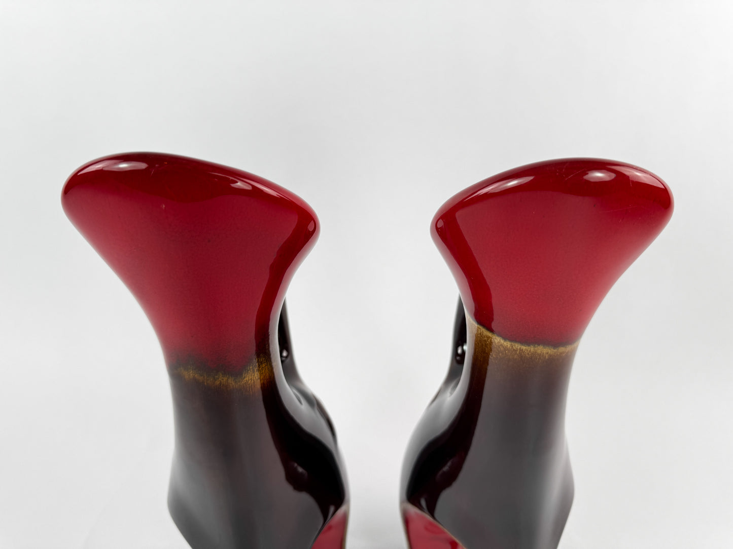 Pair of Signed Ceramidi Zoomorphic Sculptural Ceramic Vases, France, Mid-20th Century