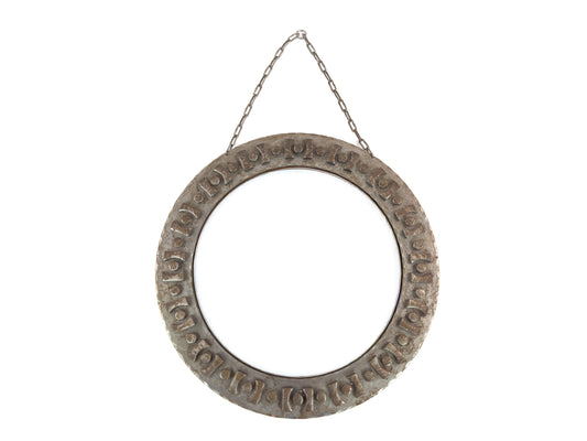 Vintage Brutalist Wrought Iron Mirror, Touret-Influenced Design, c 1960s