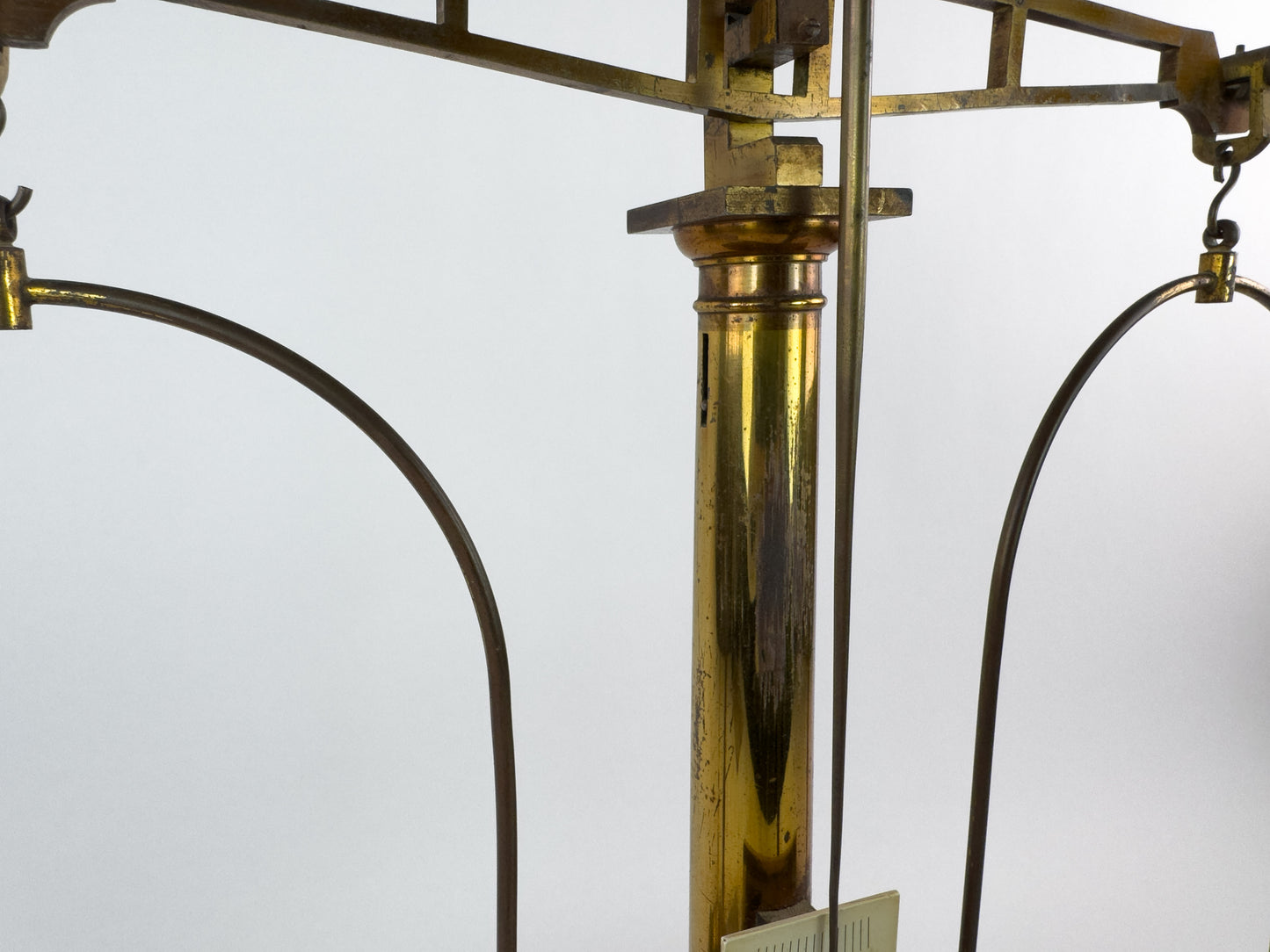 Antique Laboratory Precision Balance Scale, Brass & Wooden Base, Germany, circa 1900