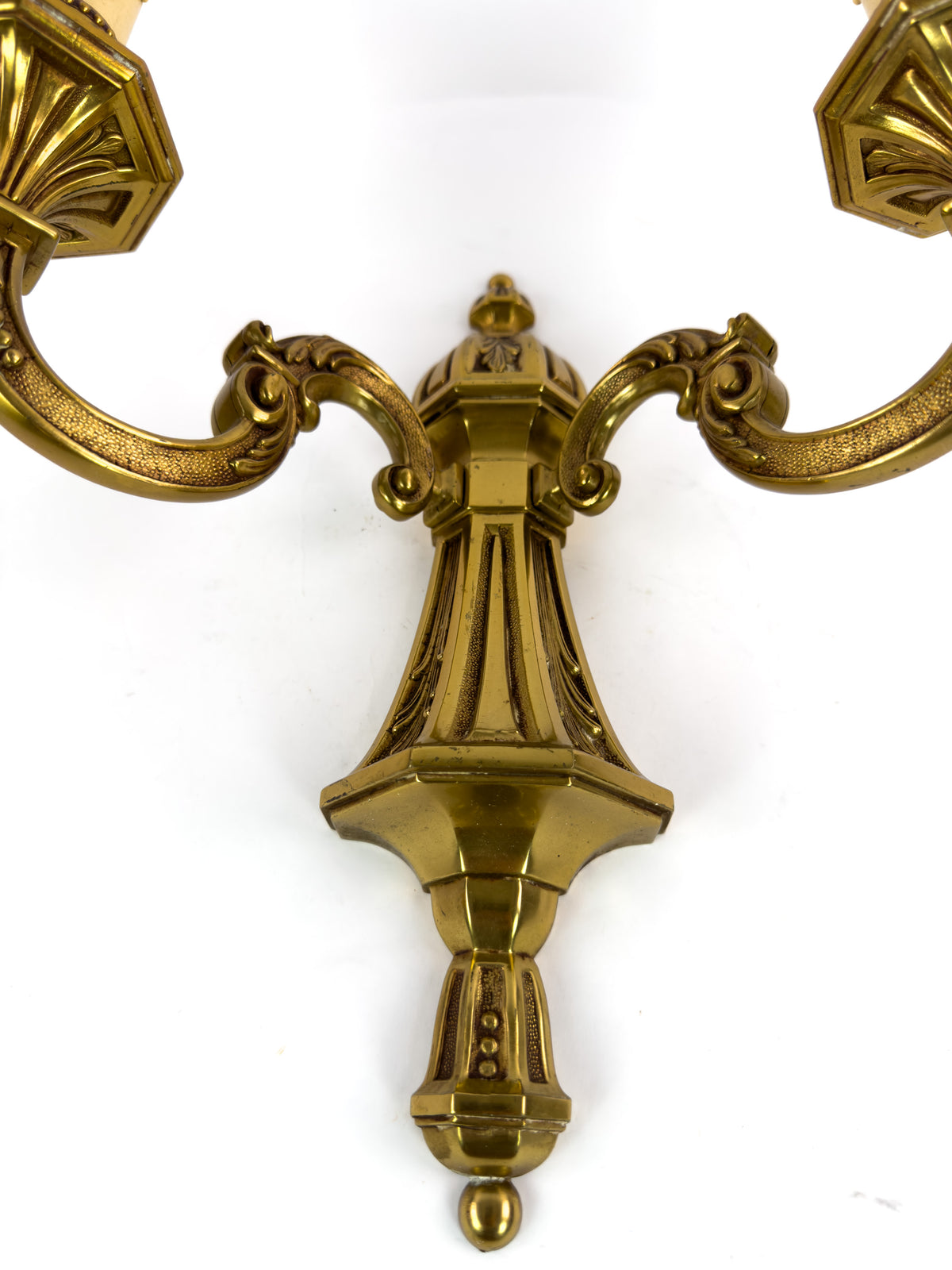 Vintage French Brass Wall Sconce in Louis XVI Style, Mid-Century