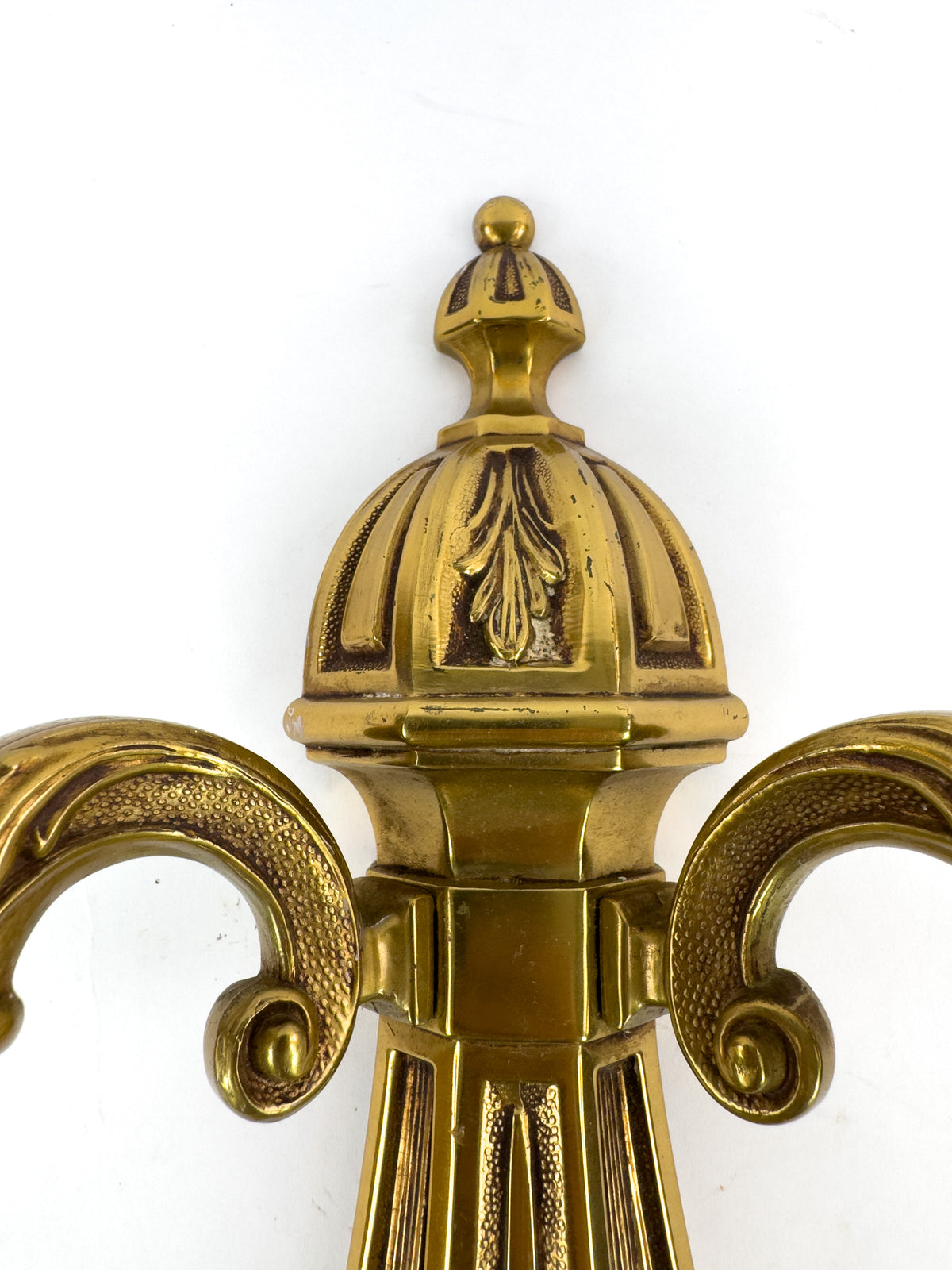 Vintage French Brass Wall Sconce in Louis XVI Style, Mid-Century