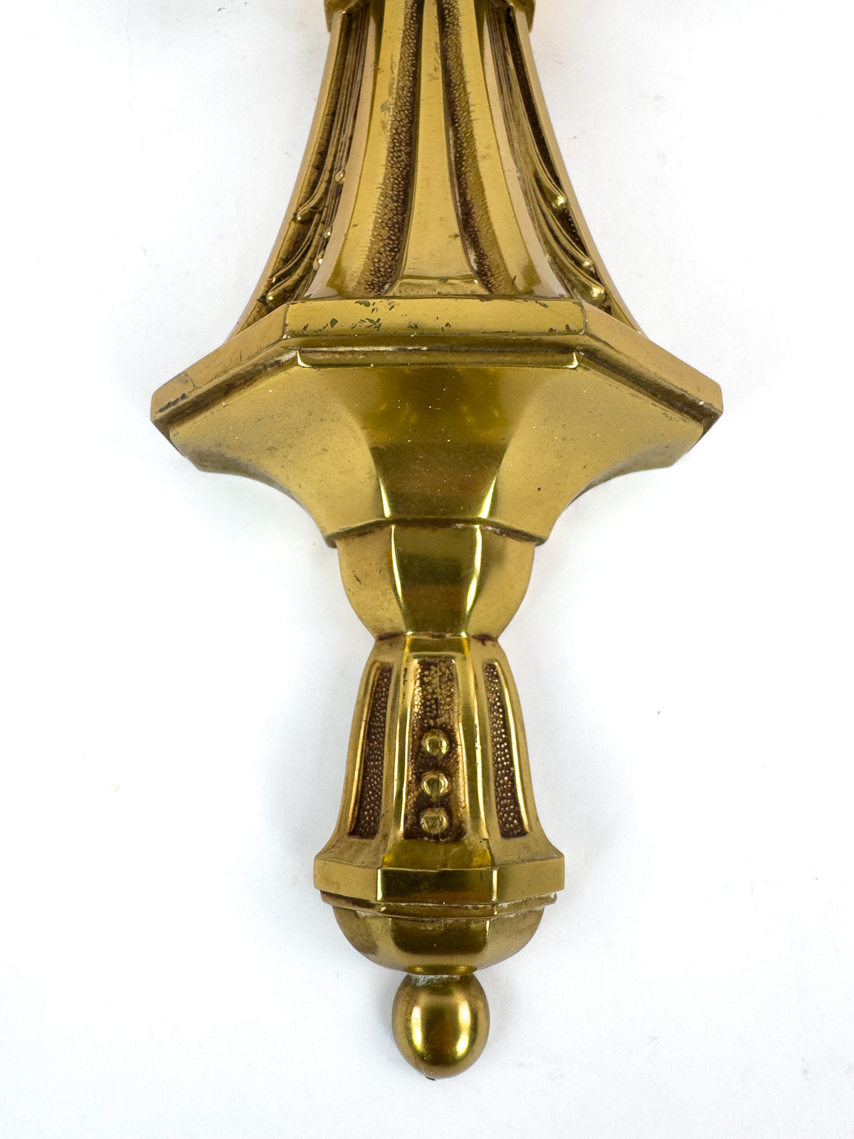 Vintage French Brass Wall Sconce in Louis XVI Style, Mid-Century