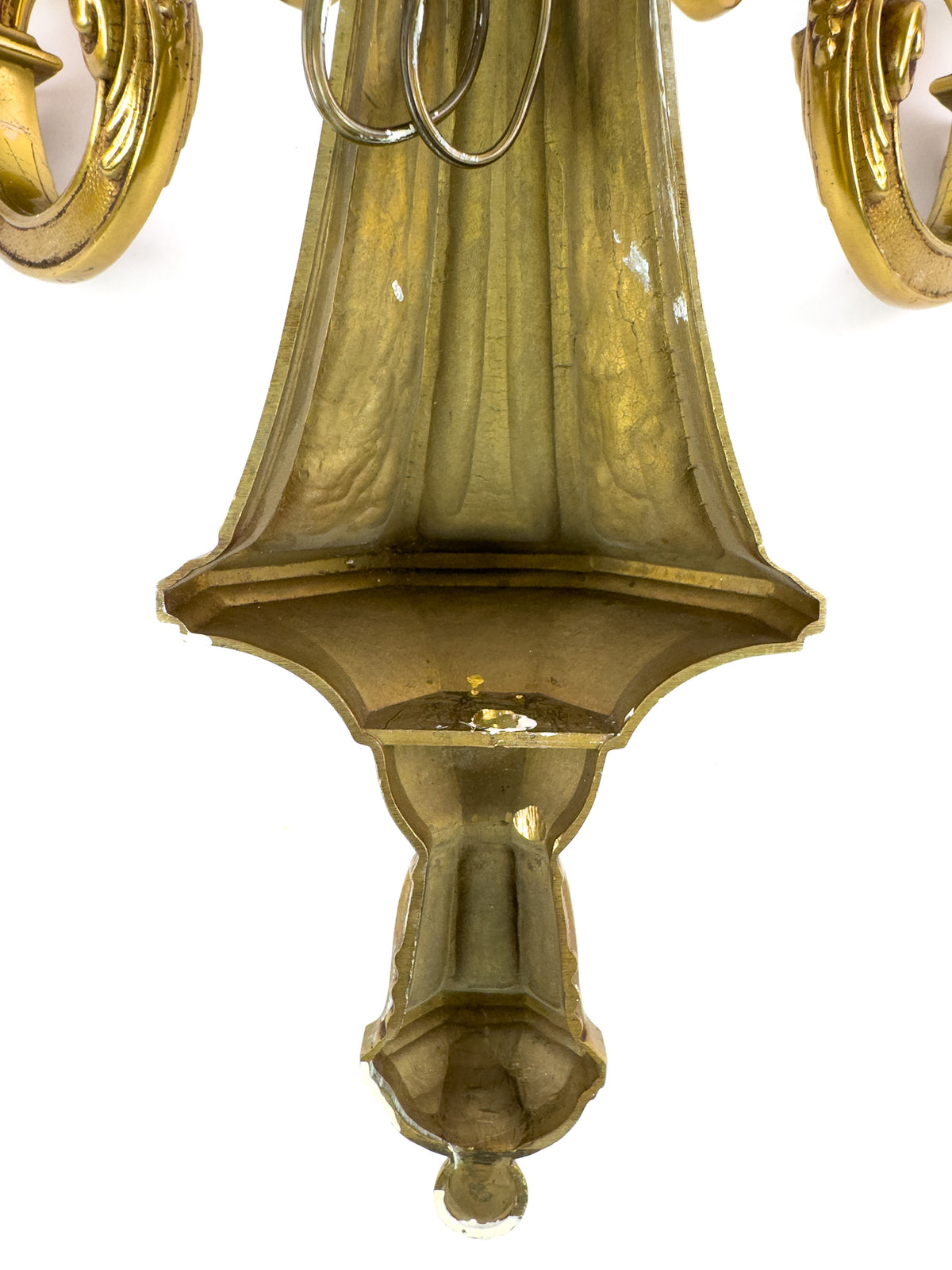 Vintage French Brass Wall Sconce in Louis XVI Style, Mid-Century