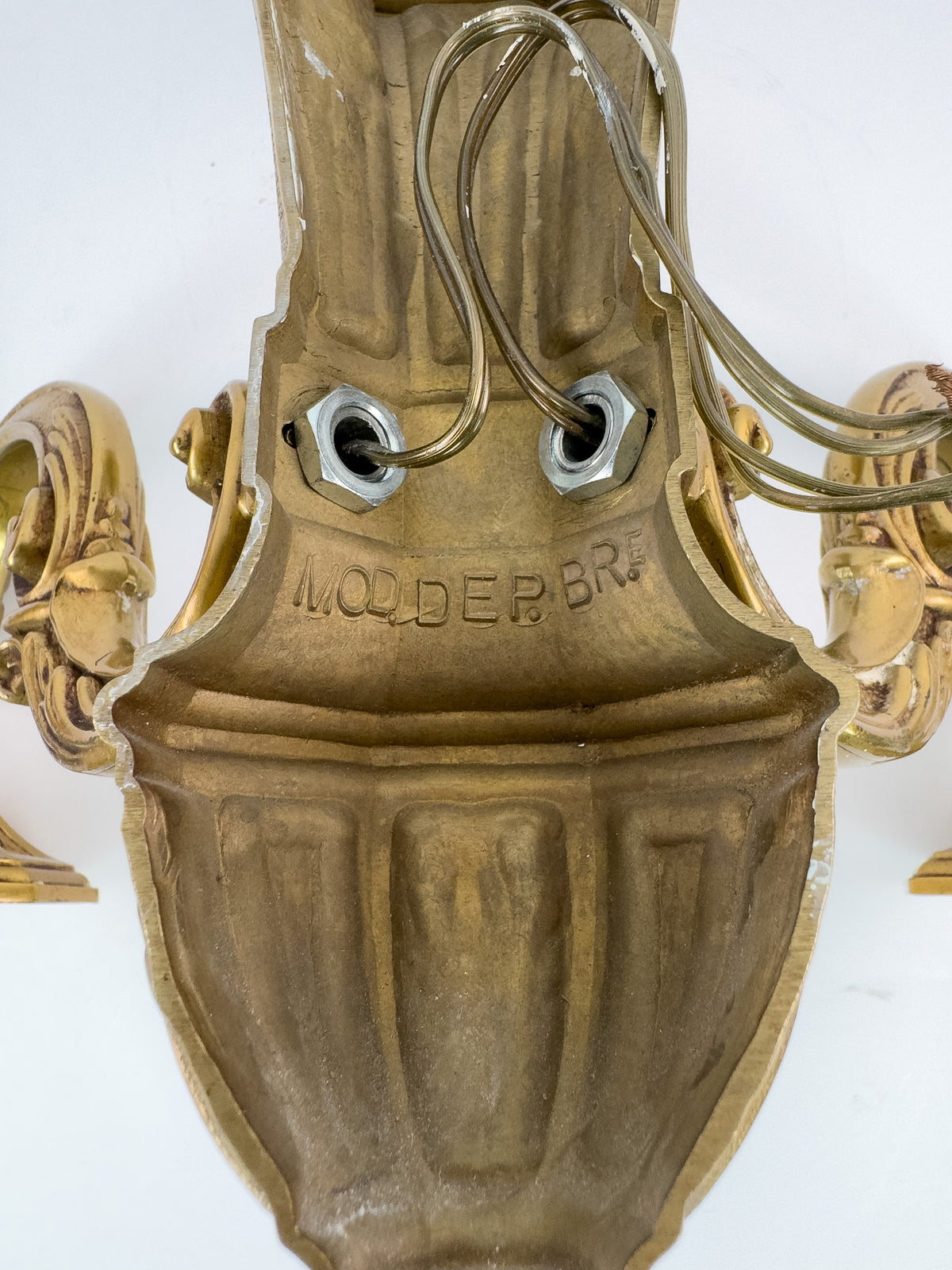 Vintage French Brass Wall Sconce in Louis XVI Style, Mid-Century