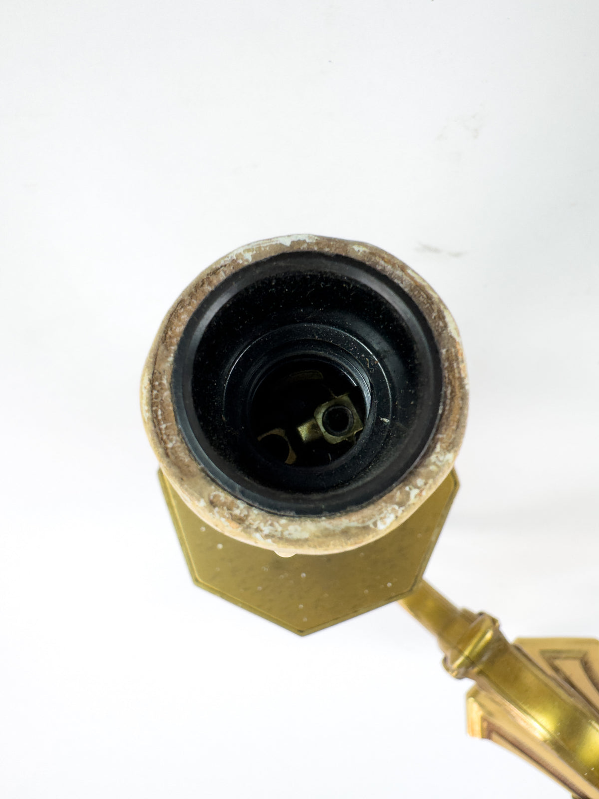 Vintage French Brass Wall Sconce in Louis XVI Style, Mid-Century