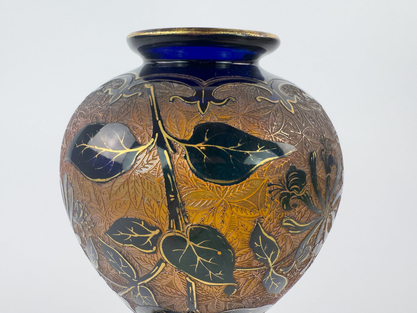 Saint-Louis Art Nouveau Crystal Vase, Désiré Christian Period, C.1900