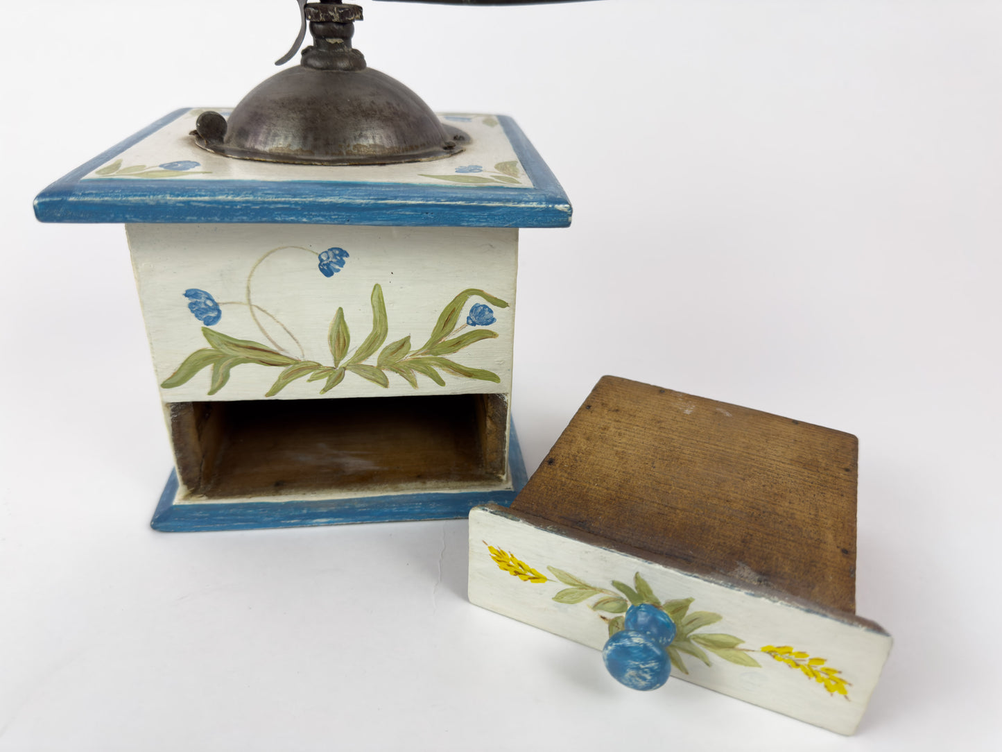Peugeot Frères Hand-Painted Coffee Grinder, France, Mid-20th Century