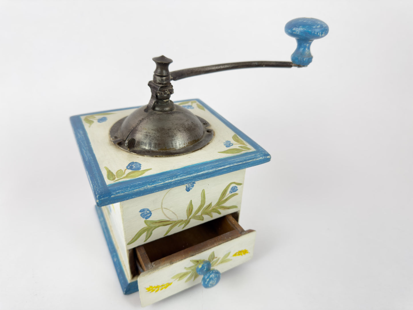 Peugeot Frères Hand-Painted Coffee Grinder, France, Mid-20th Century