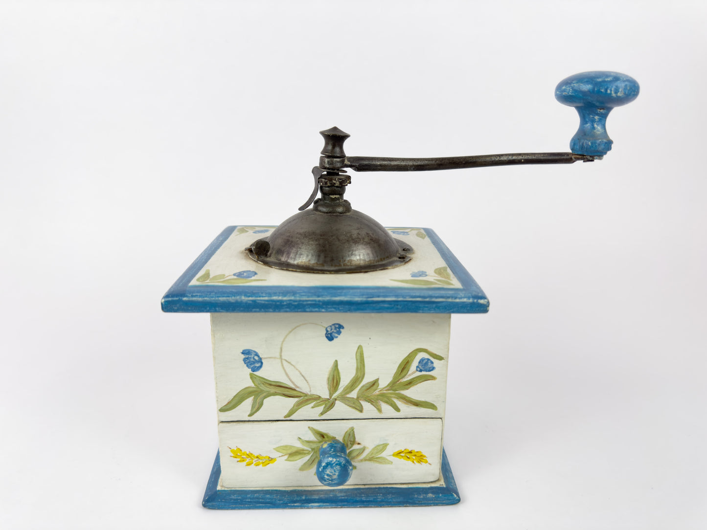 Peugeot Frères Hand-Painted Coffee Grinder, France, Mid-20th Century