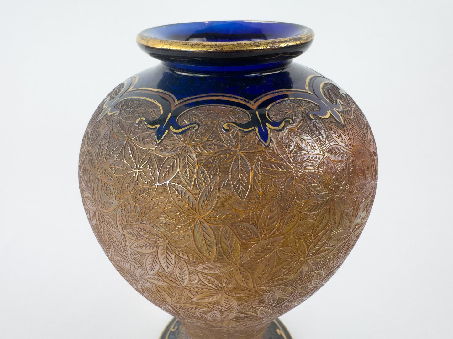 Saint-Louis Art Nouveau Crystal Vase, Désiré Christian Period, C.1900