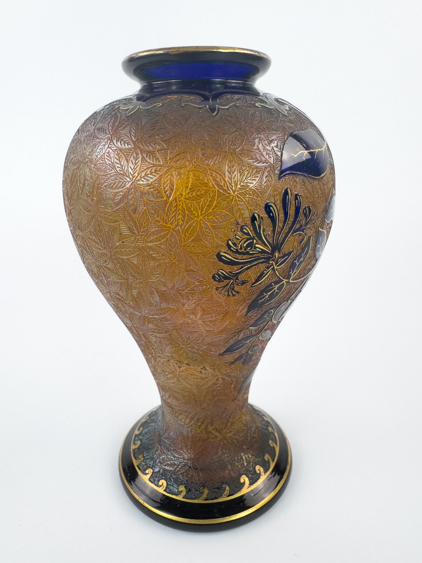Saint-Louis Art Nouveau Crystal Vase, Désiré Christian Period, C.1900