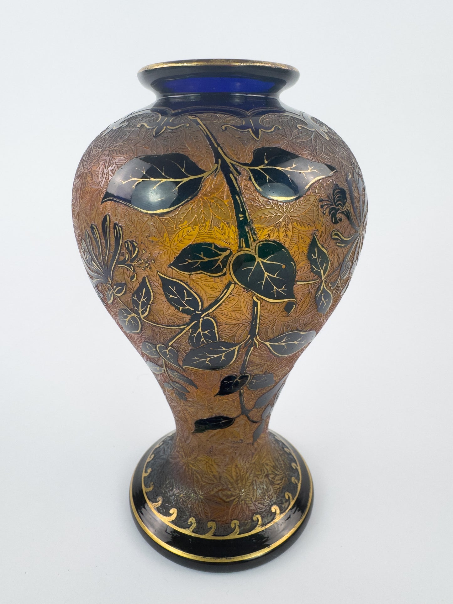 Saint-Louis Art Nouveau Crystal Vase, Désiré Christian Period, C.1900