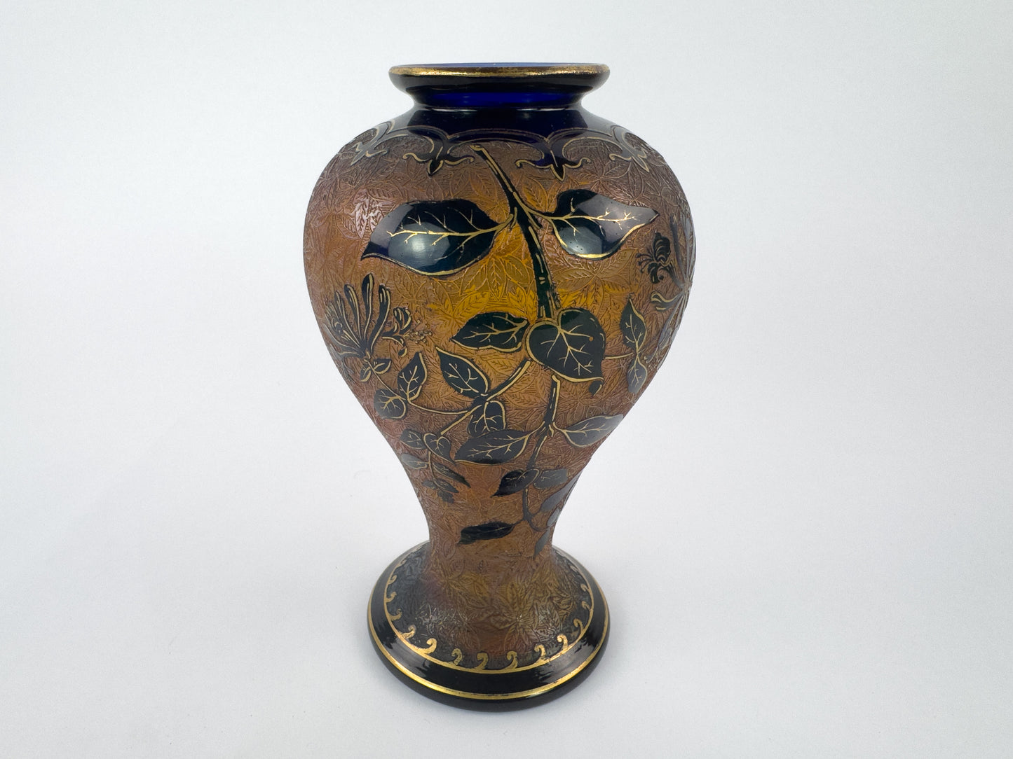 Saint-Louis Art Nouveau Crystal Vase, Désiré Christian Period, C.1900