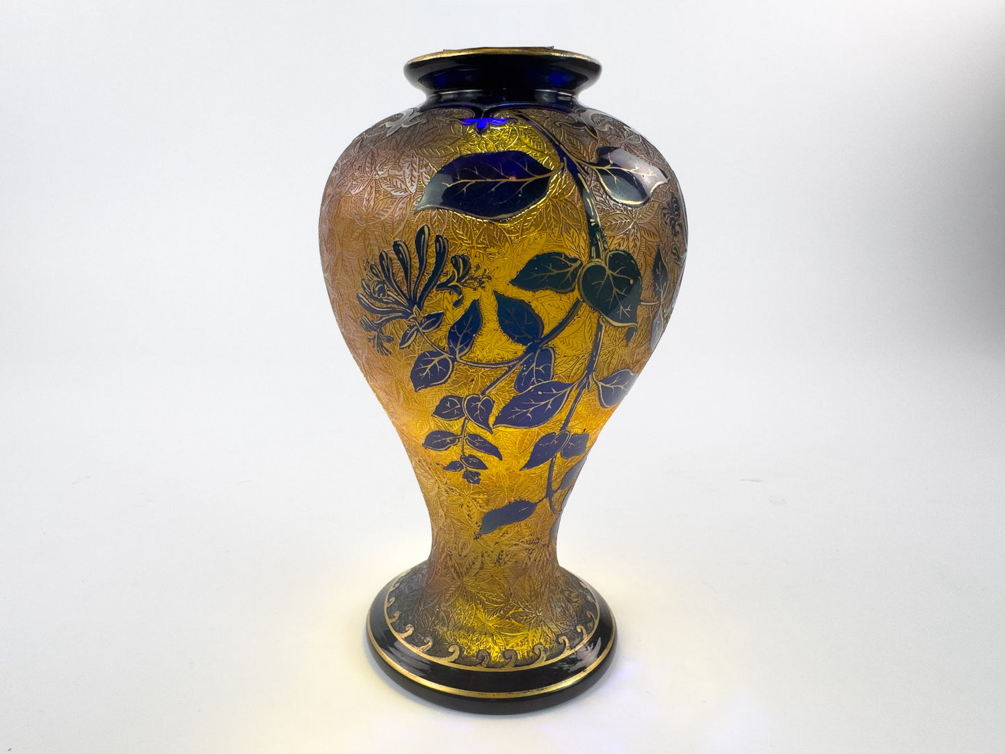 Saint-Louis Art Nouveau Crystal Vase, Désiré Christian Period, C.1900