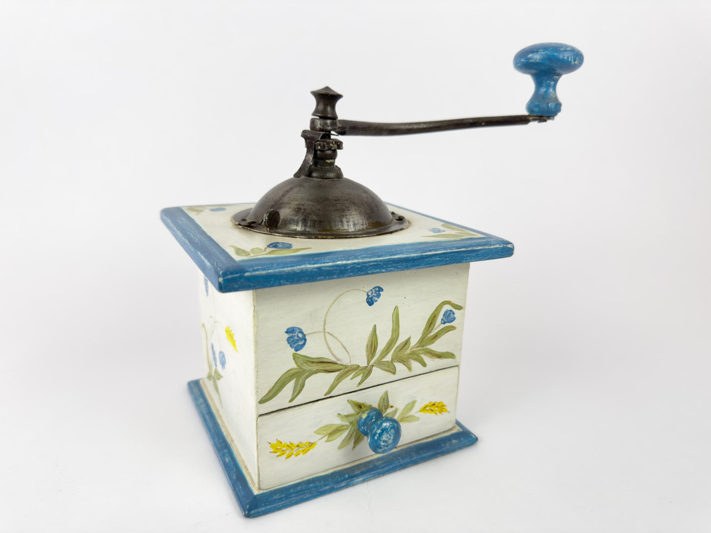 Peugeot Frères Hand-Painted Coffee Grinder, France, Mid-20th Century