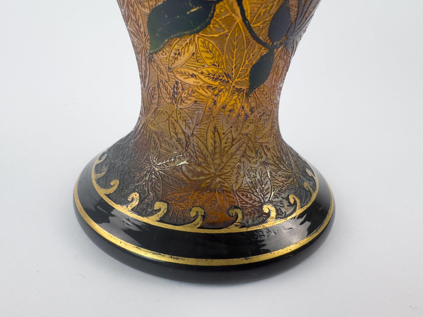 Saint-Louis Art Nouveau Crystal Vase, Désiré Christian Period, C.1900